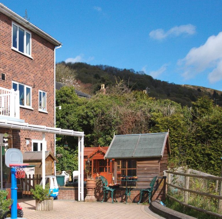 Outside in the garden of Home Grown in Malvern nursery